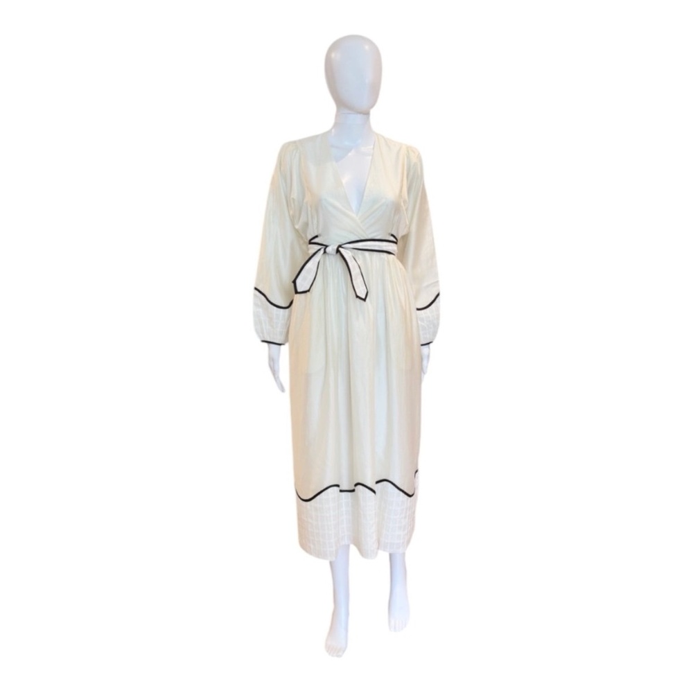 Gabrielle Dress | Cream & Brown